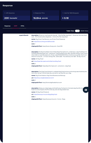 Search Engine extraction response image