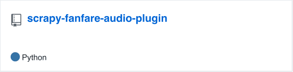 scrapy-fanfare-audio-plugin